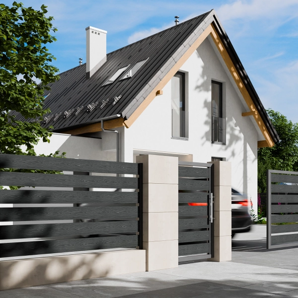 Sztacheta kompozytowa ze strukturą drewna, NORDECK Hageline, Antracyt 150 x 20 x 2200 mm